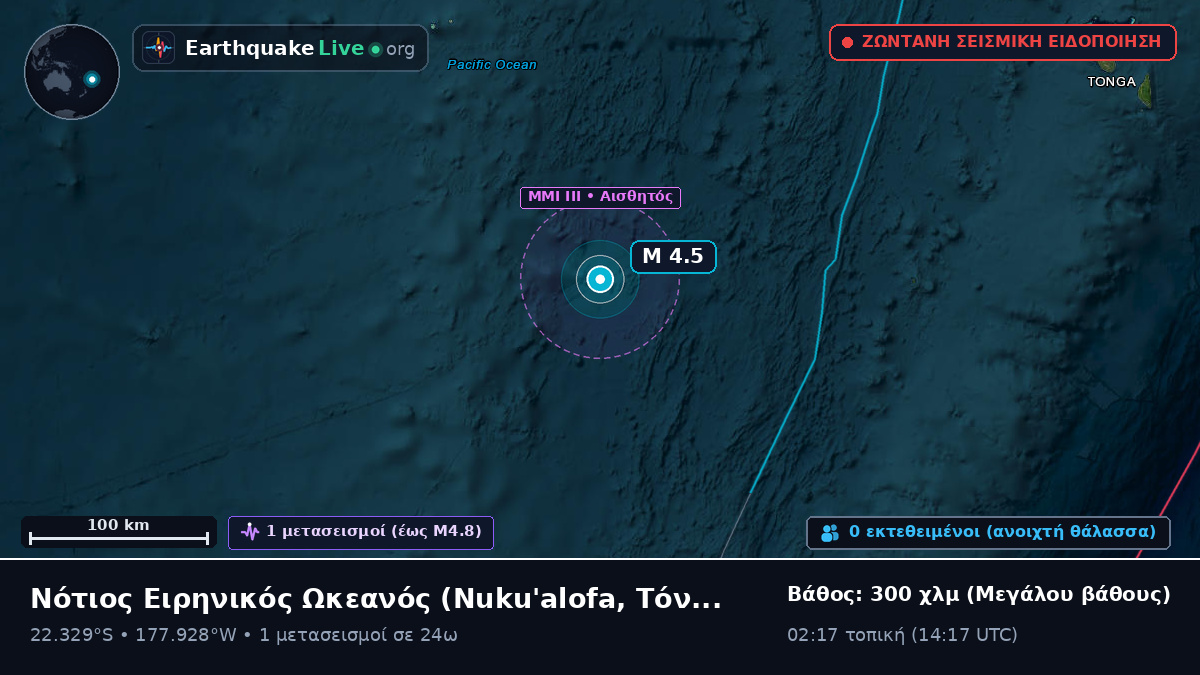 Νότιος Ειρηνικός Ωκεανός (Τόνγκα)