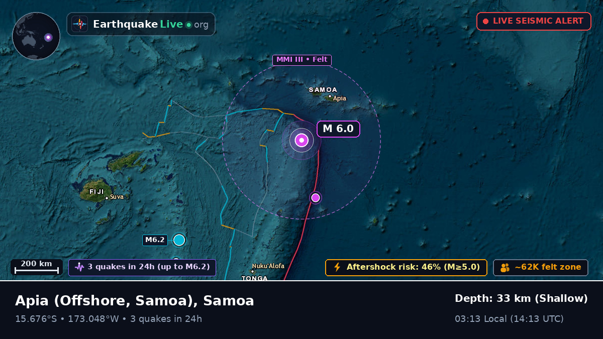 Off the coast of Apia, Samoa