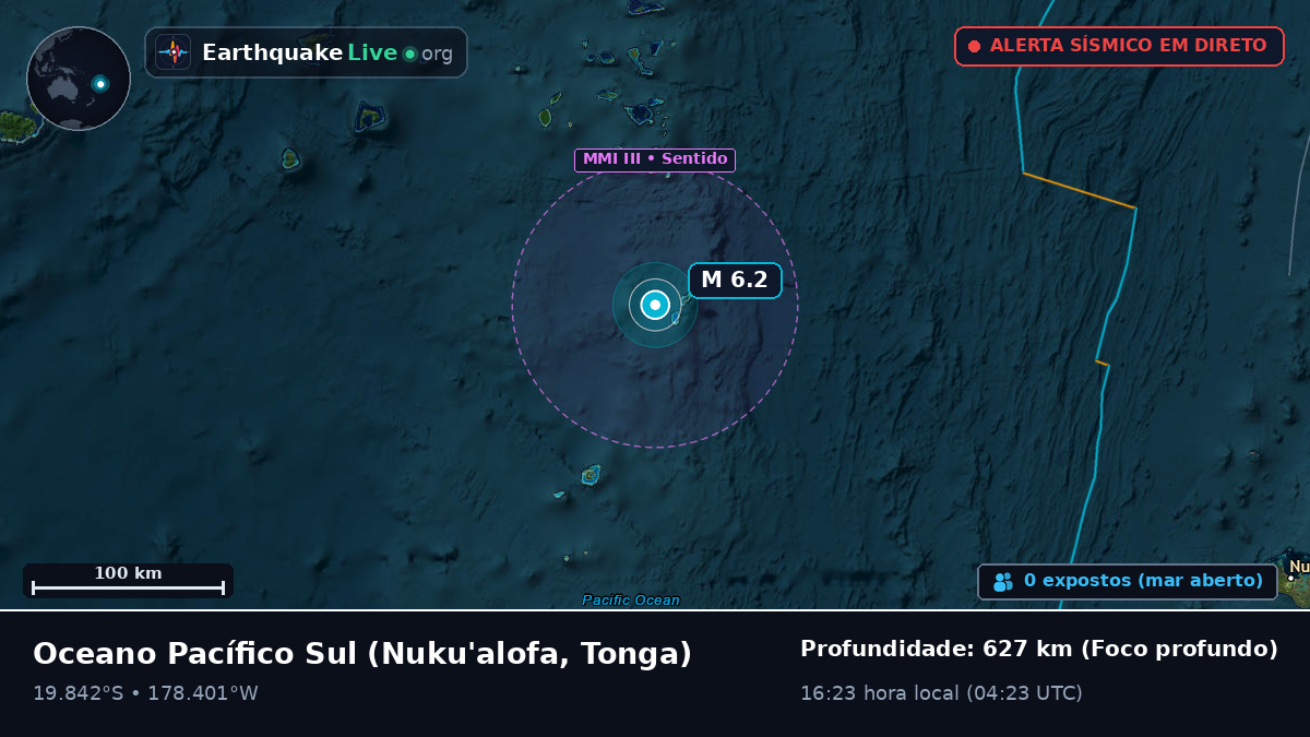 Oceano Pacífico Sul (Tonga)