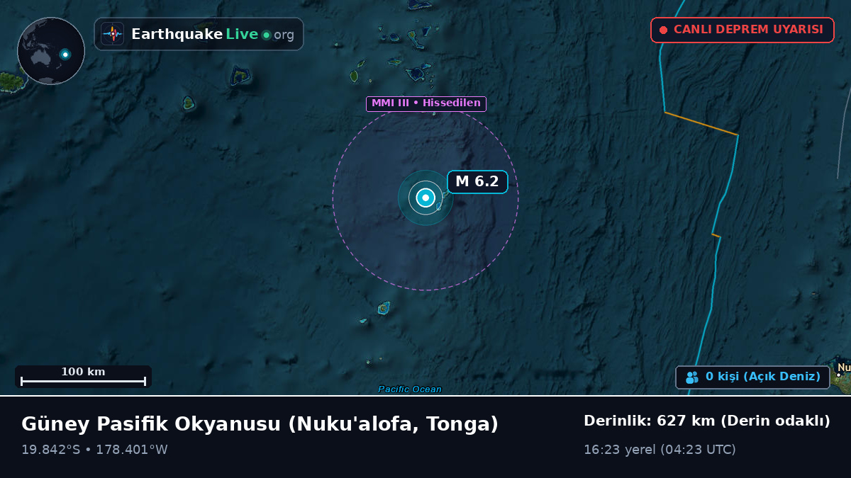 Güney Pasifik Okyanusu (Tonga)