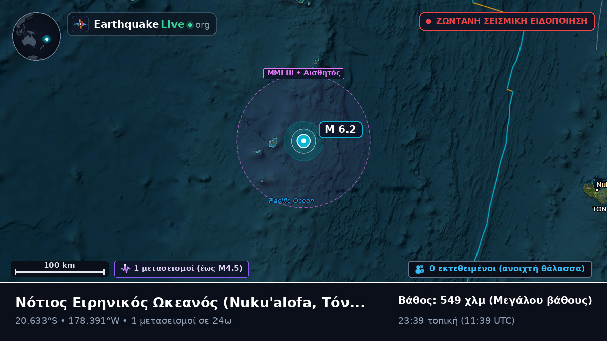 Νότιος Ειρηνικός Ωκεανός (Τόνγκα)