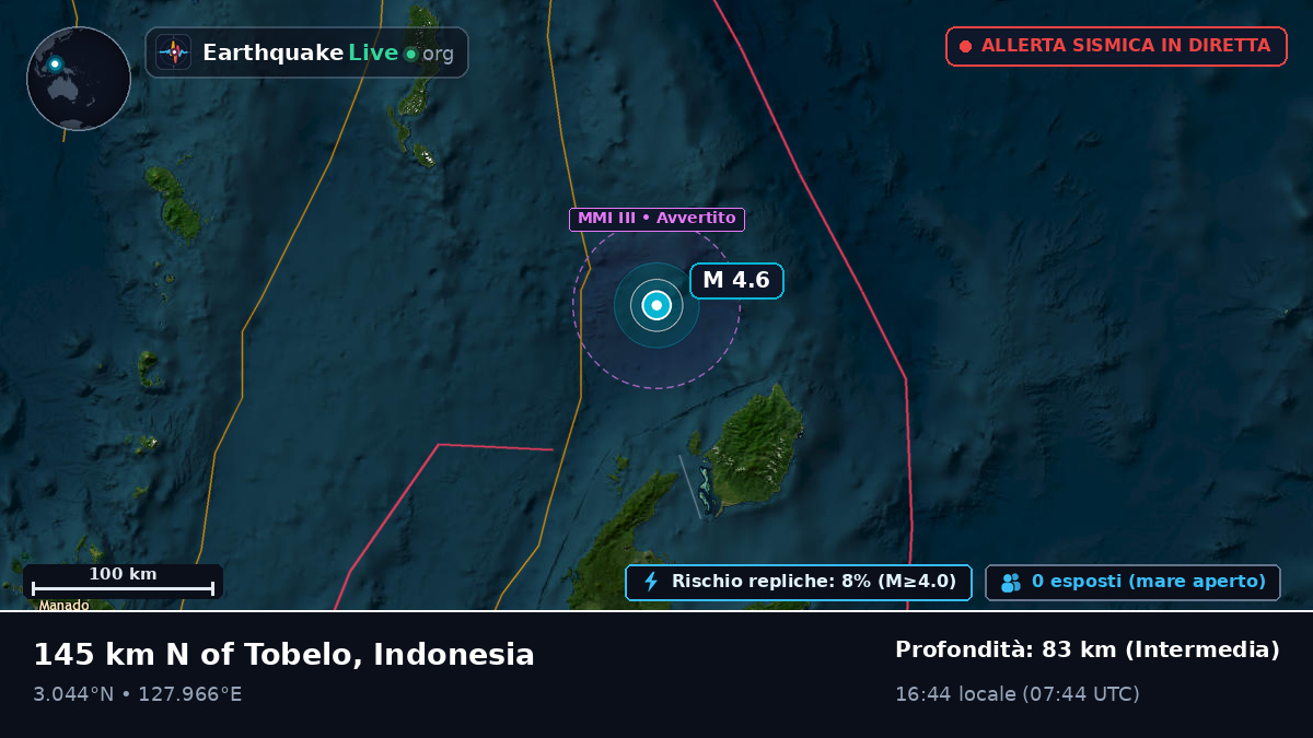 Oceano Pacifico settentrionale (Indonesia)