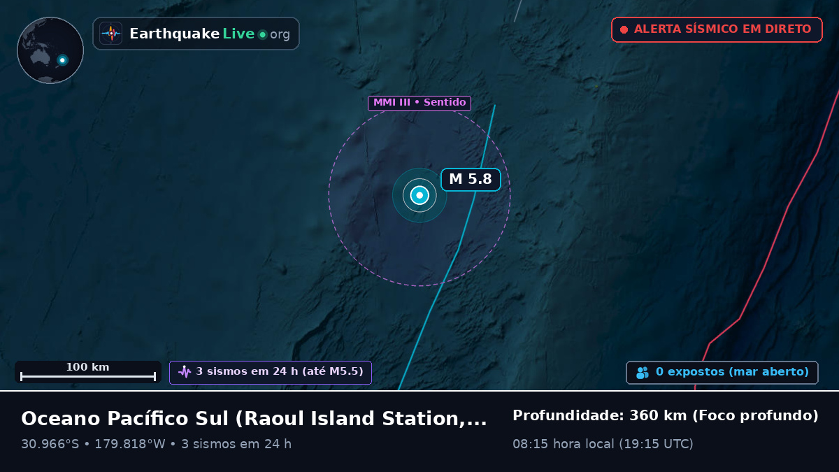 Oceano Pacífico Sul (Kermadec Islands)