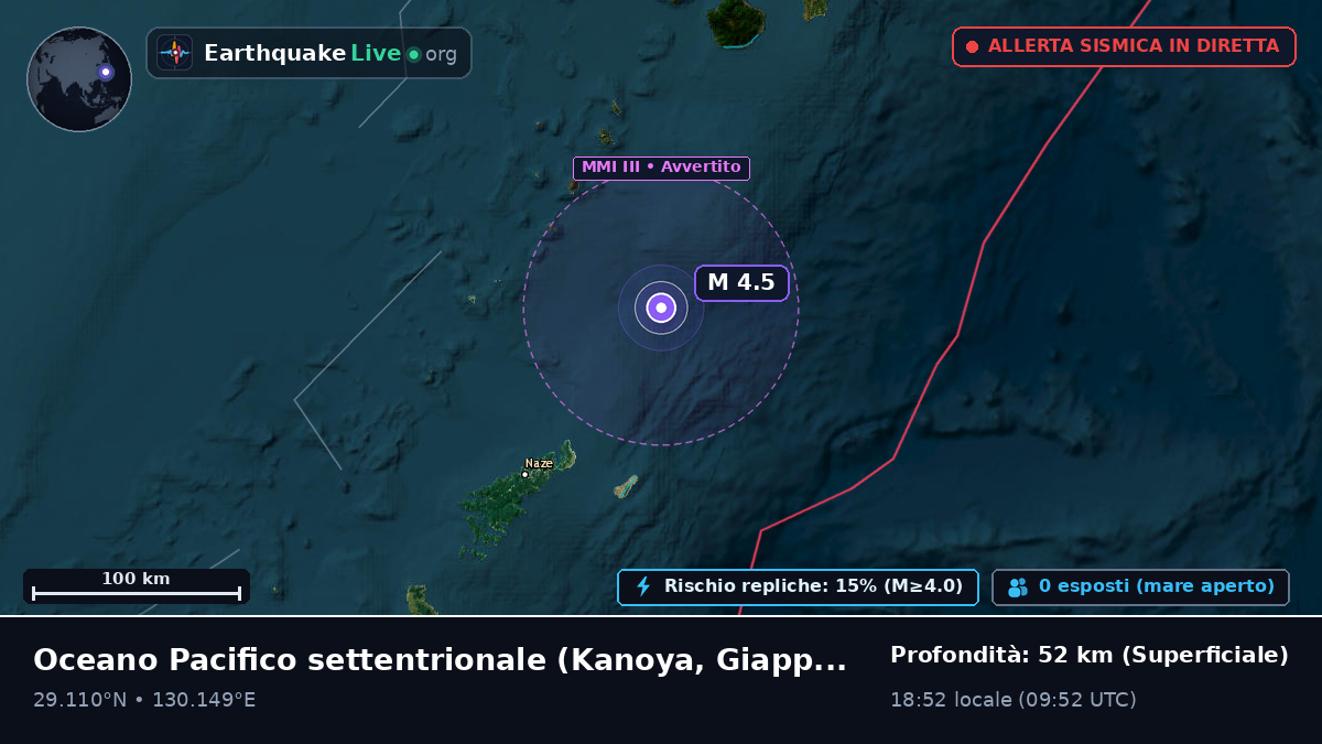 Oceano Pacifico settentrionale (Giappone)