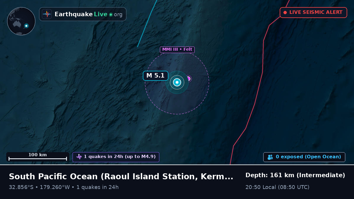 South Pacific Ocean (Kermadec Islands)
