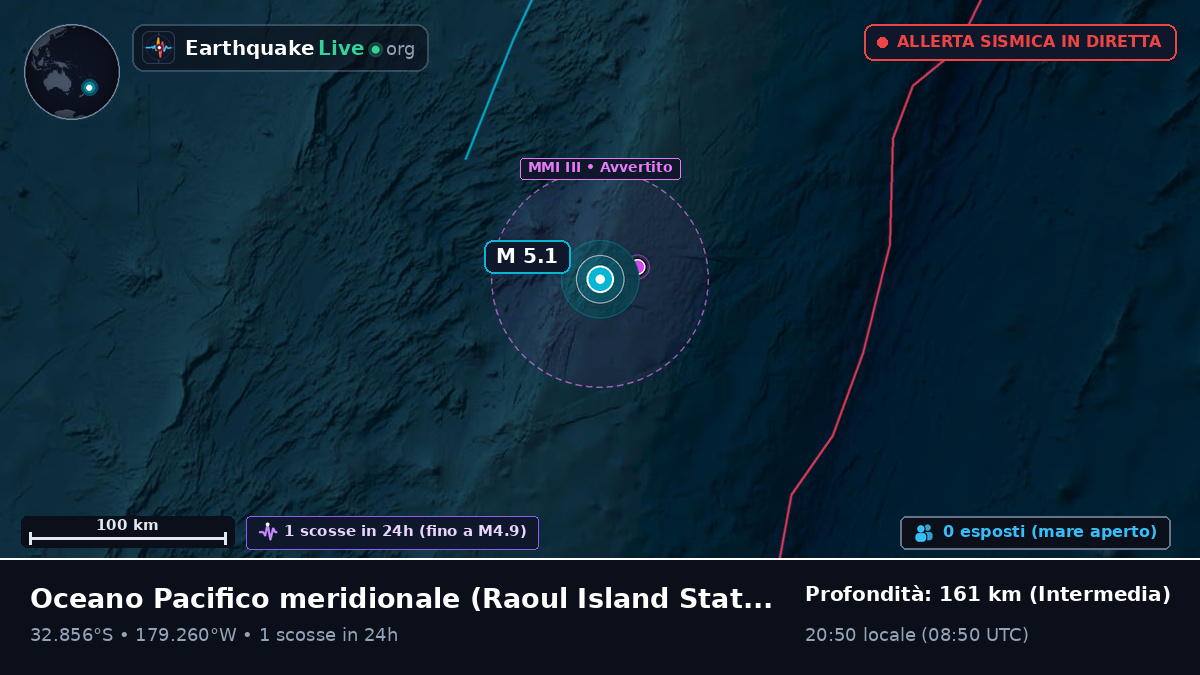 Oceano Pacifico meridionale (Kermadec Islands)