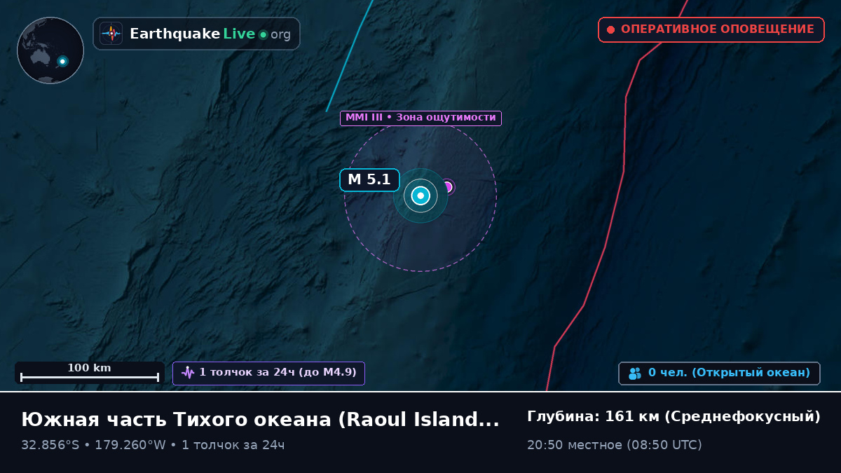 Южная часть Тихого океана (Kermadec Islands)