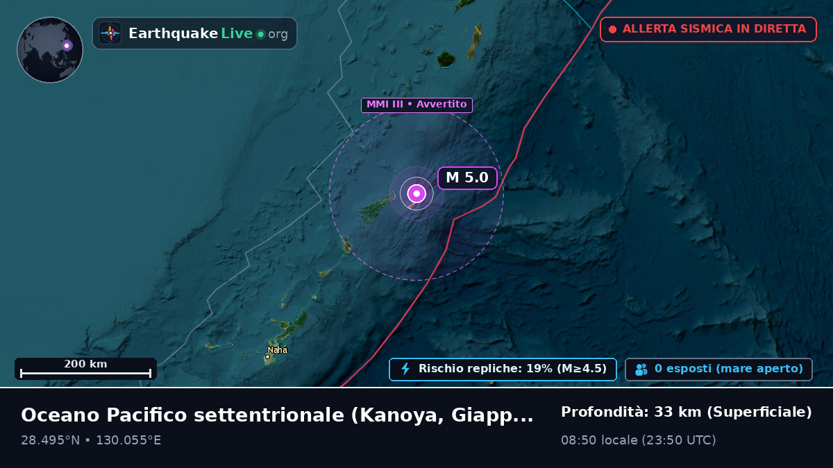 Oceano Pacifico settentrionale (Giappone)