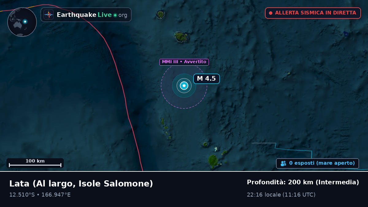 Al largo di Lata, Isole Salomone