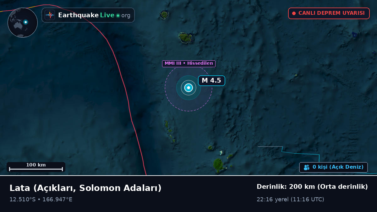 Lata Açıklarında, Solomon Adaları