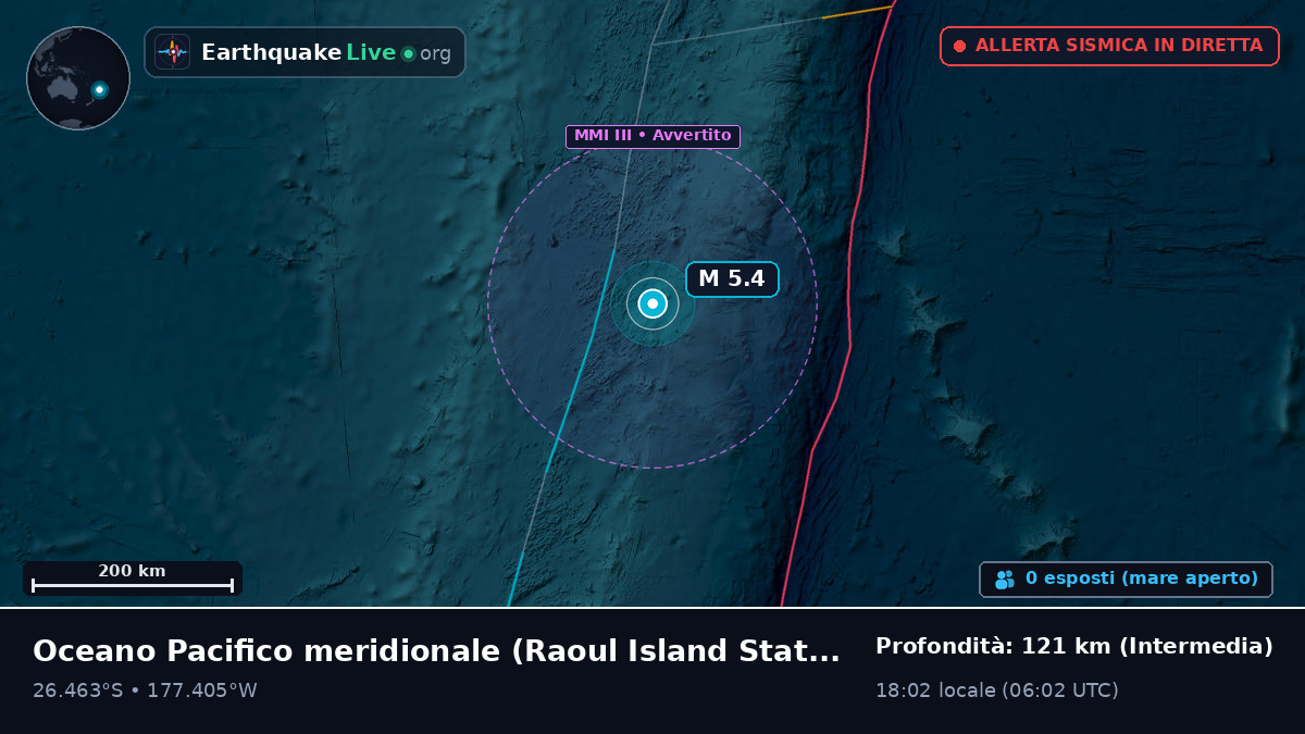 Oceano Pacifico meridionale (Kermadec Islands)