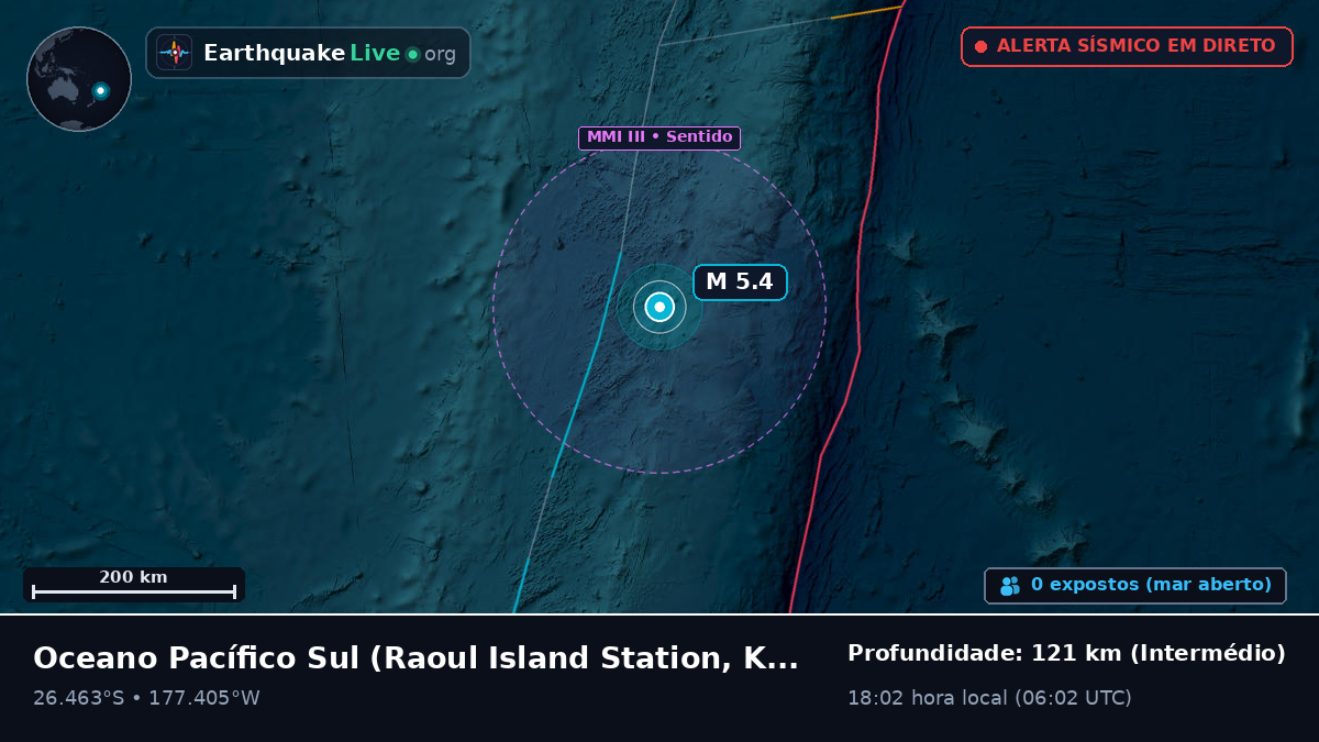 Oceano Pacífico Sul (Kermadec Islands)