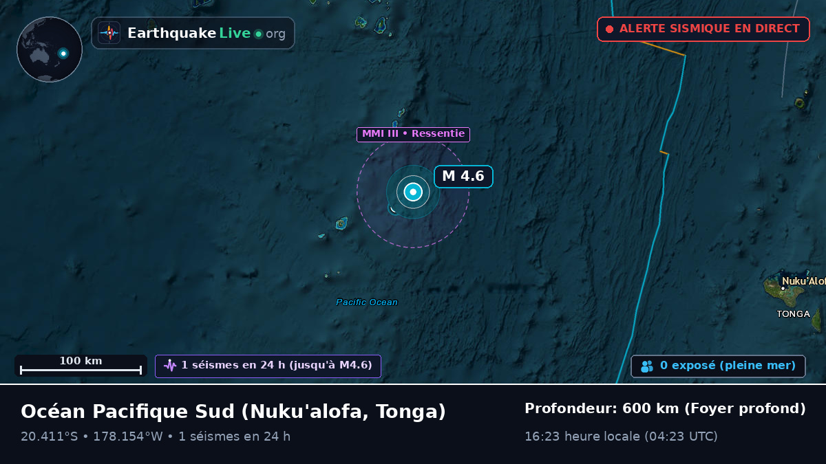 Océan Pacifique Sud (Tonga)
