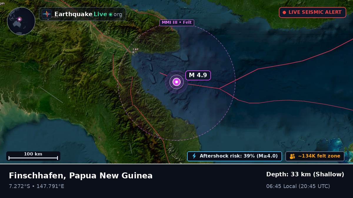 Off the coast of Lae, Papua New Guinea