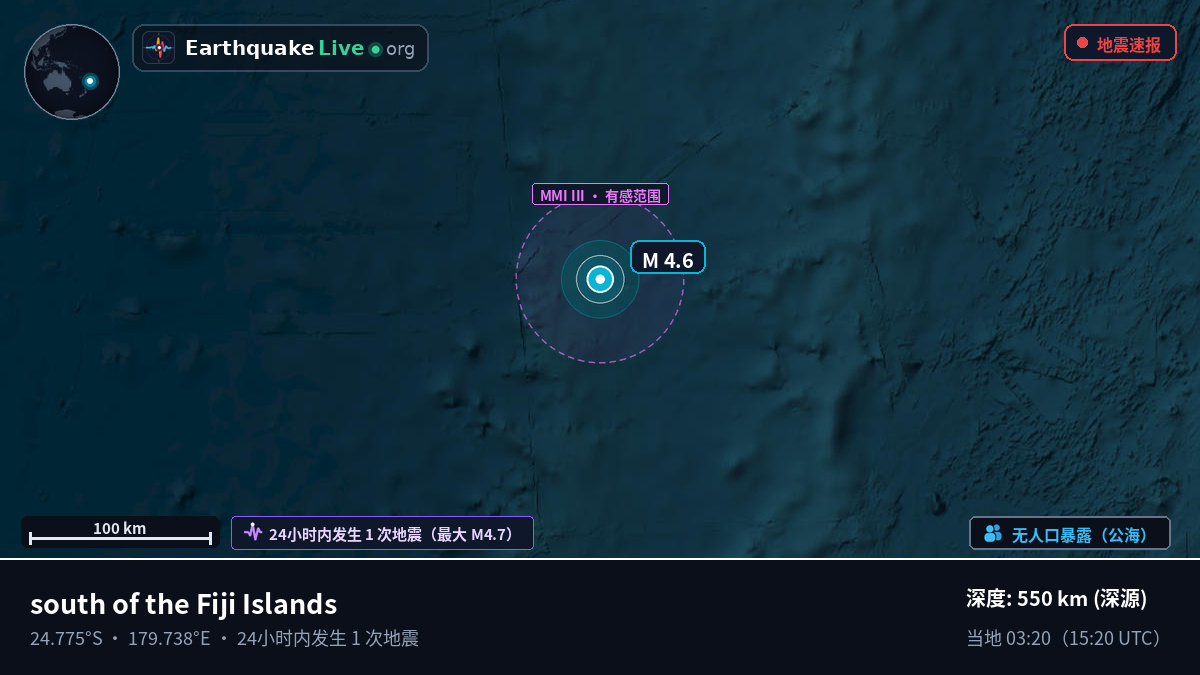 南太平洋 (Kermadec Islands)