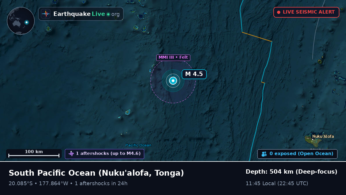 South Pacific Ocean (Tonga)