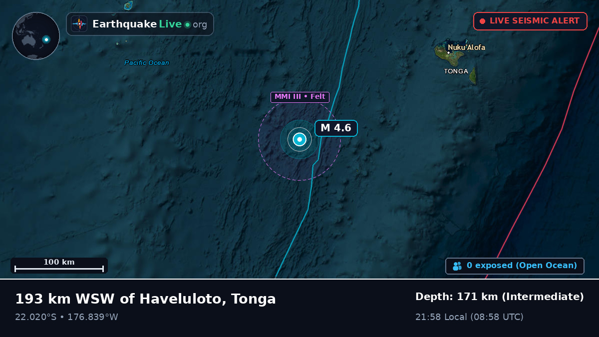Off the coast of Nuku'alofa, Tonga
