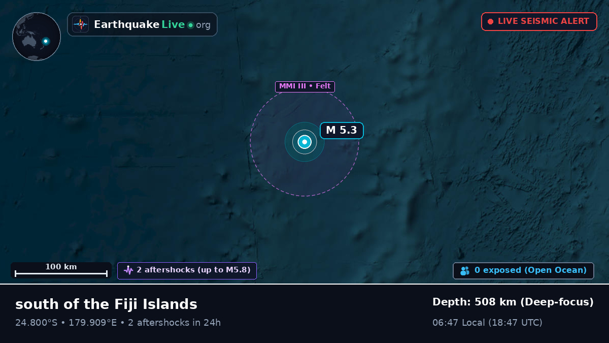 South Pacific Ocean (Kermadec Islands)