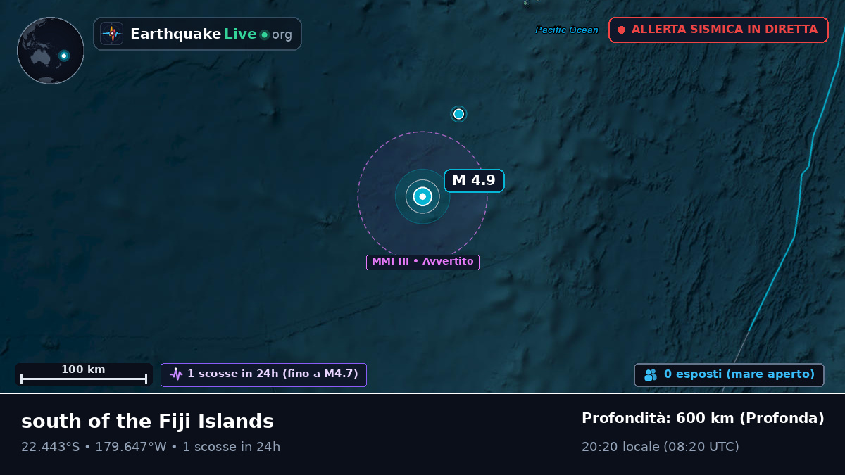 Oceano Pacifico meridionale (Tonga)