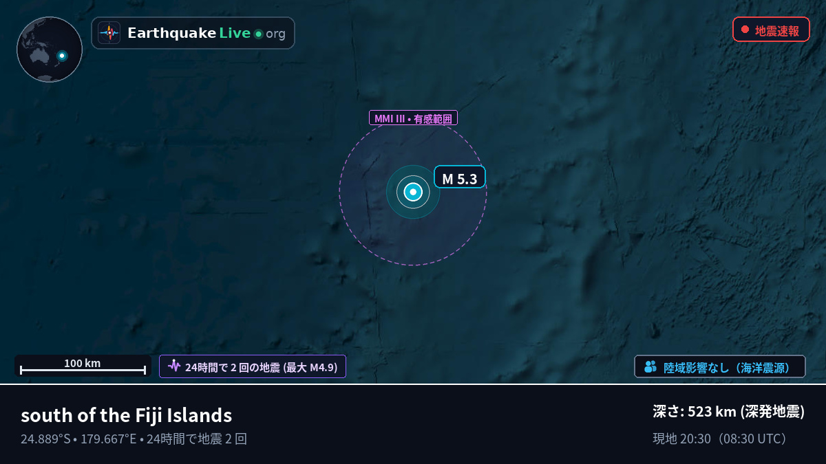 南太平洋 (Kermadec Islands)