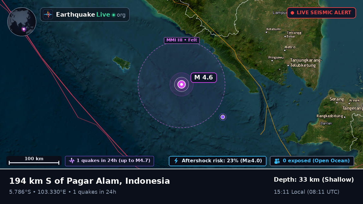 Off the coast of Bandar Lampung, Indonesia