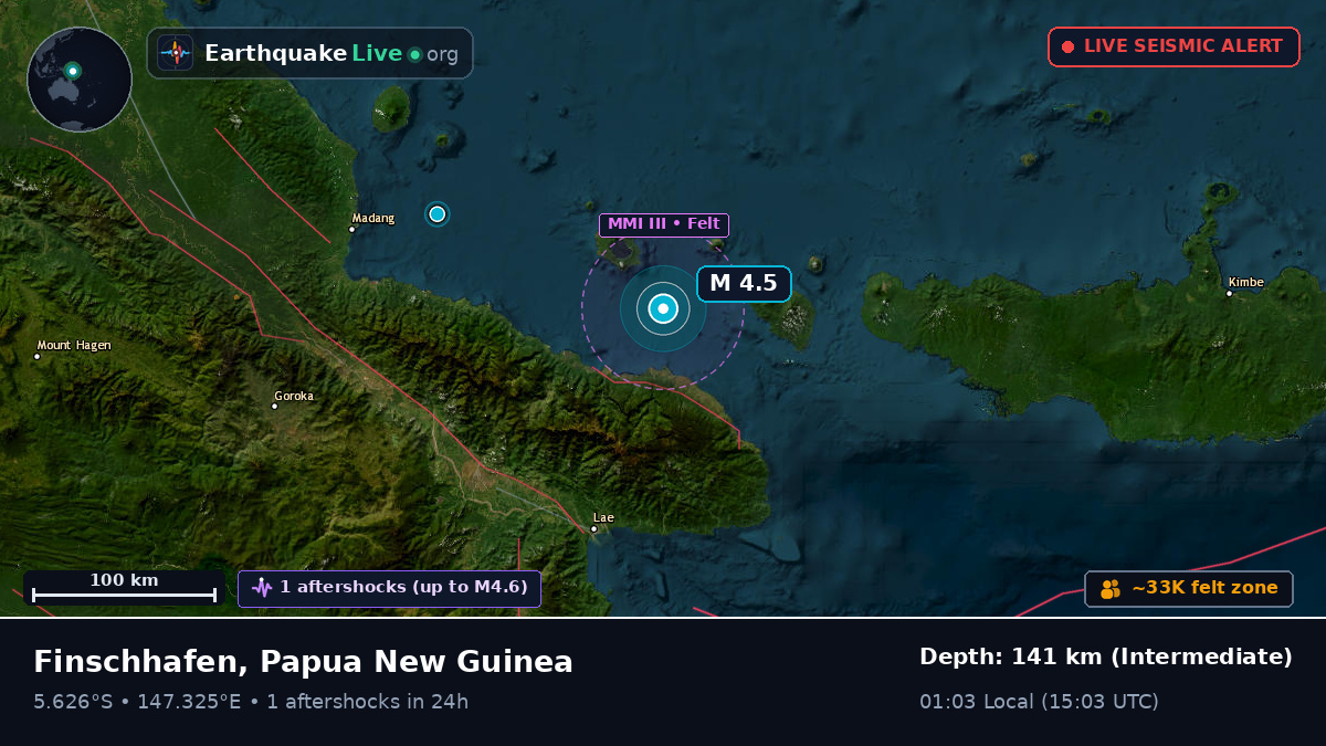 Off the coast of Lae, Papua New Guinea