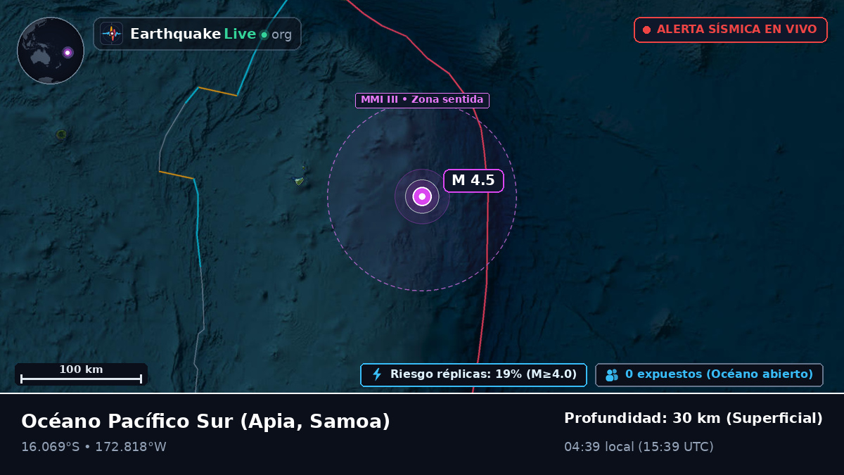 Océano Pacífico Sur (Samoa)