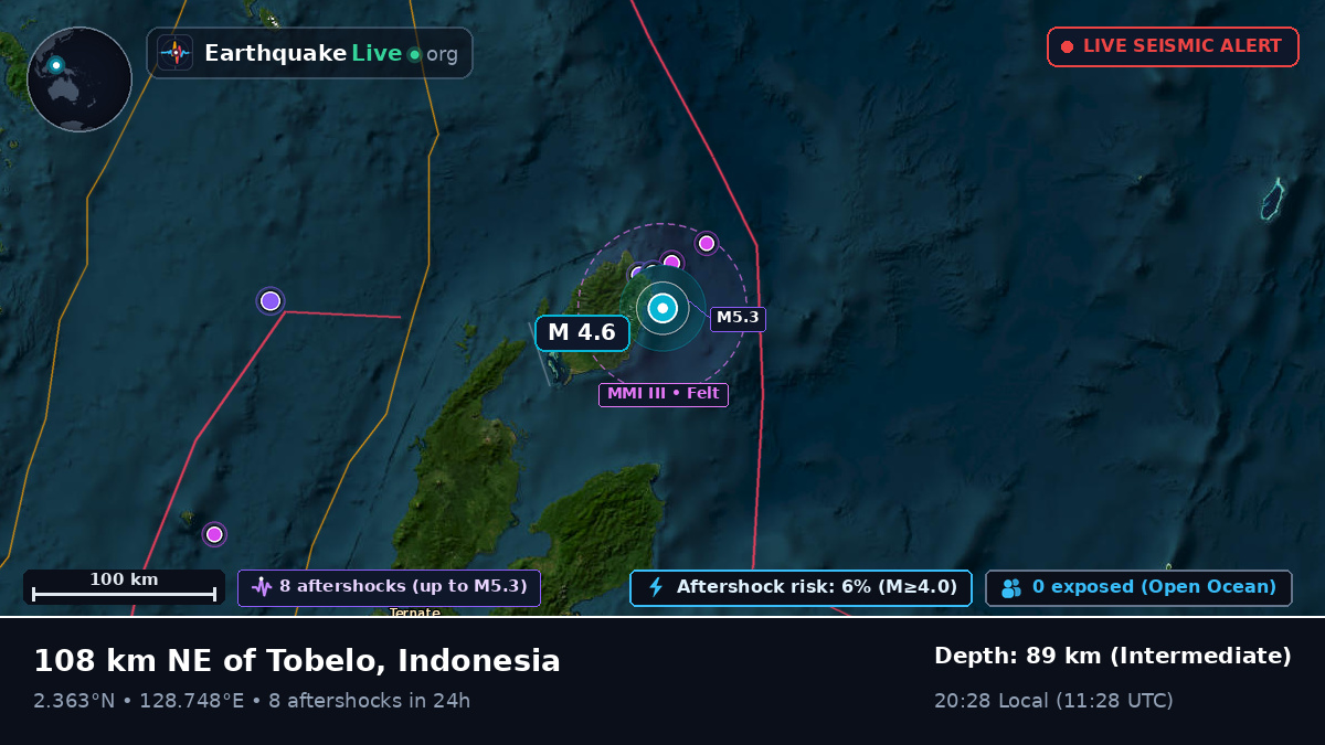 Off the coast of Ternate, Indonesia