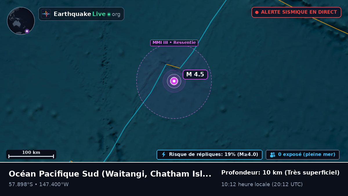 Océan Pacifique Sud (Chatham Islands)