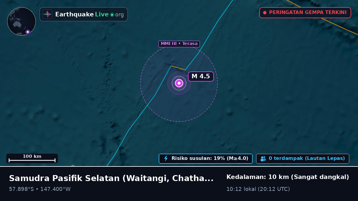 Samudra Pasifik Selatan (Chatham Islands)