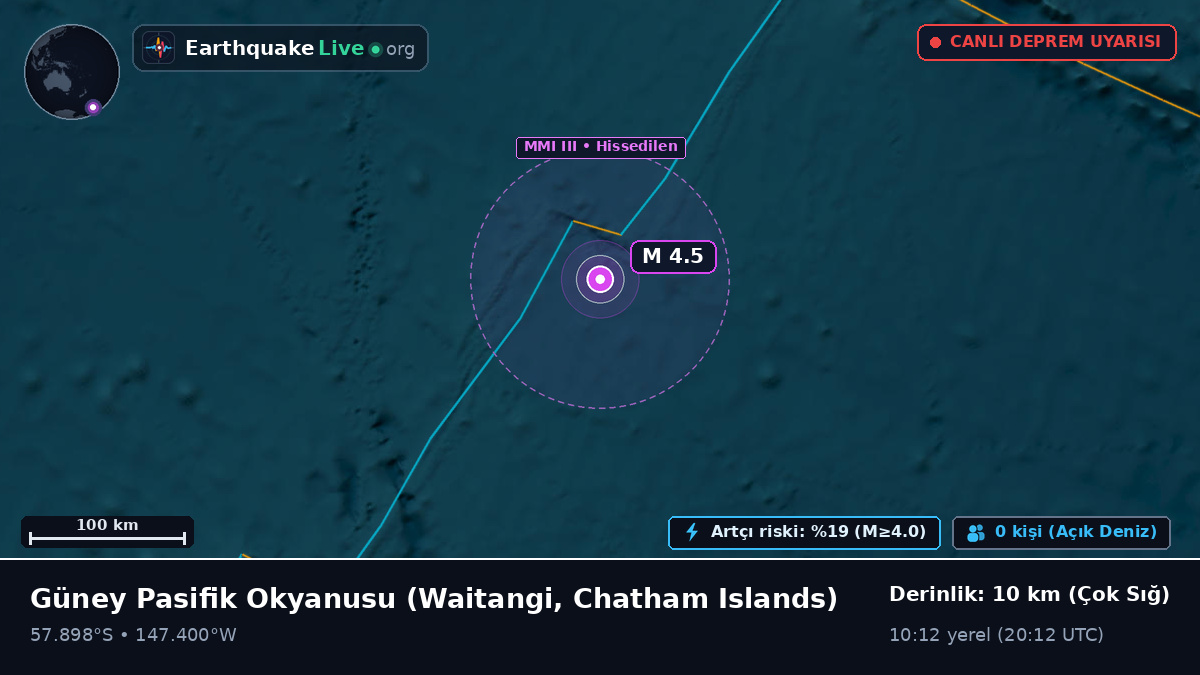 Güney Pasifik Okyanusu (Chatham Islands)