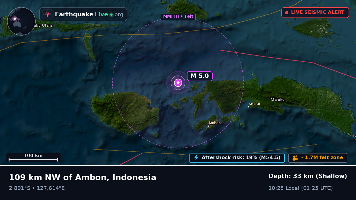 Off the coast of Ambon, Indonesia