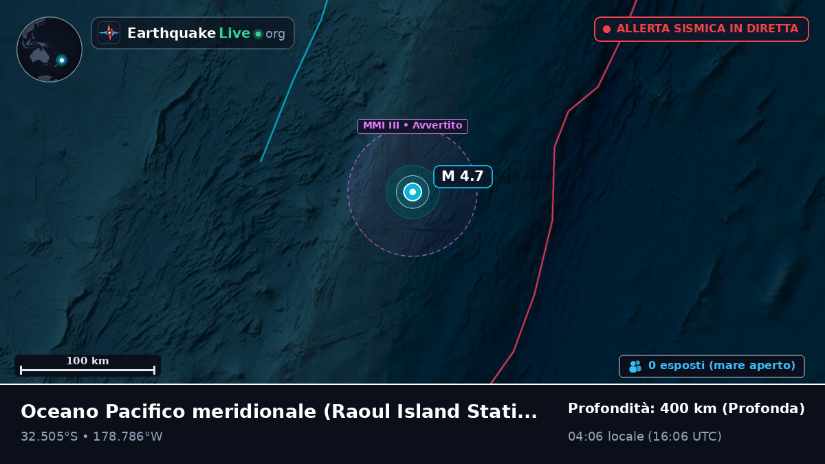 Oceano Pacifico meridionale (Kermadec Islands)