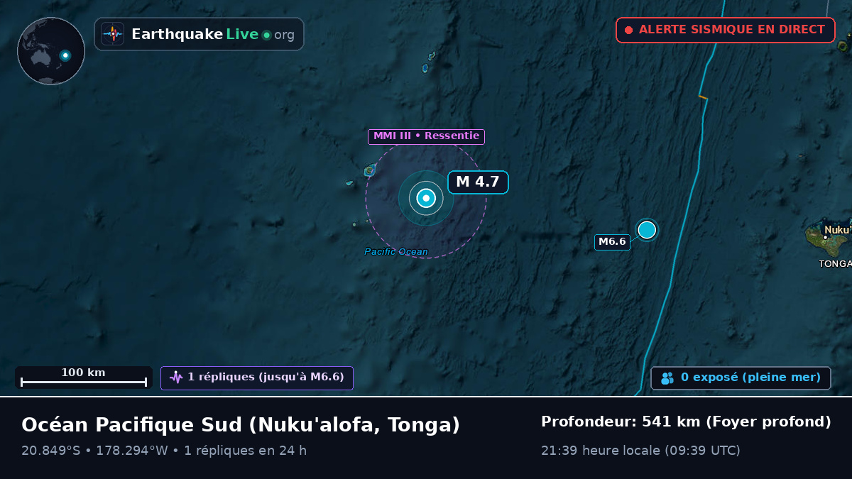 Océan Pacifique Sud (Tonga)