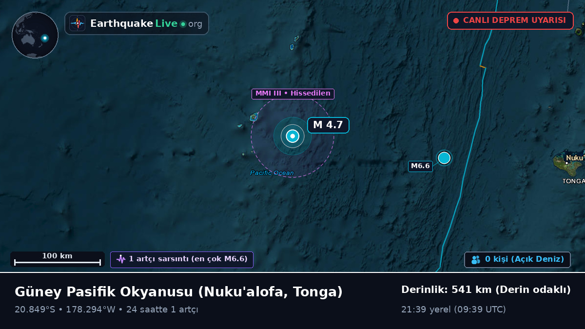 Güney Pasifik Okyanusu (Tonga)