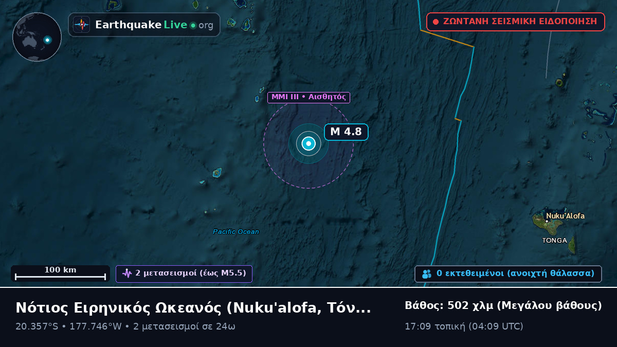 Νότιος Ειρηνικός Ωκεανός (Τόνγκα)