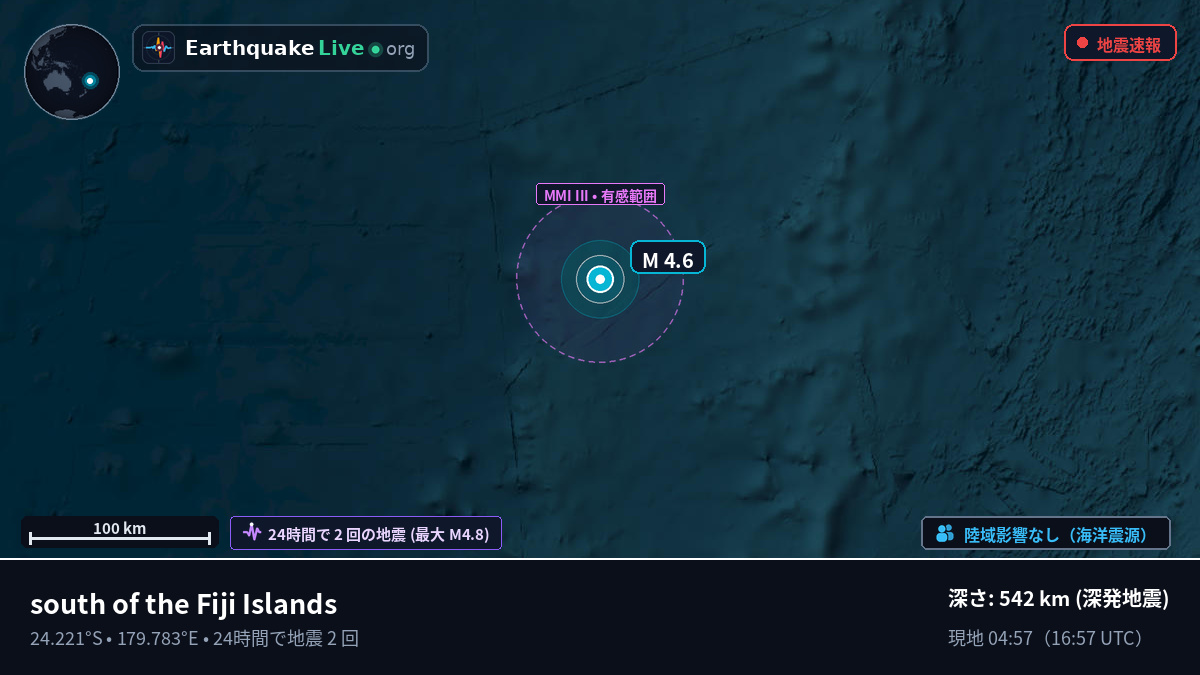 南太平洋 (Kermadec Islands)