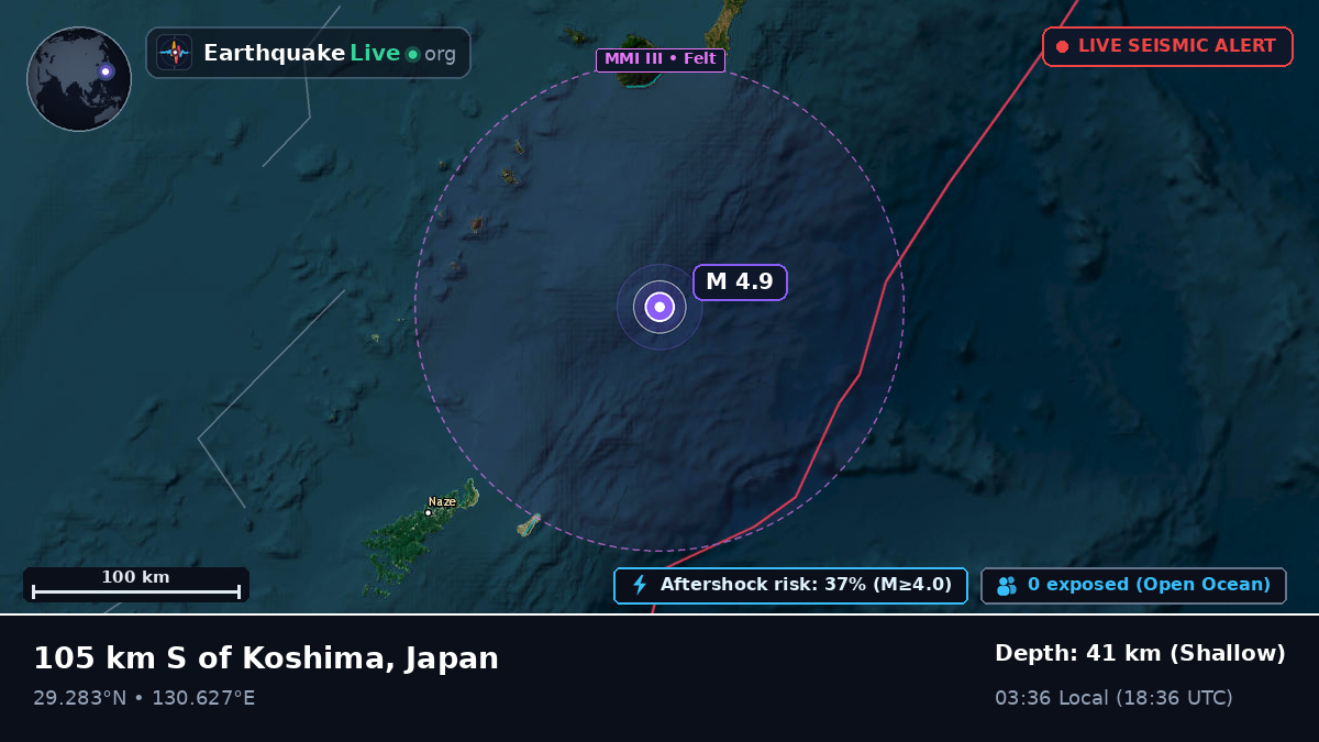 Off the coast of Kanoya, Japan