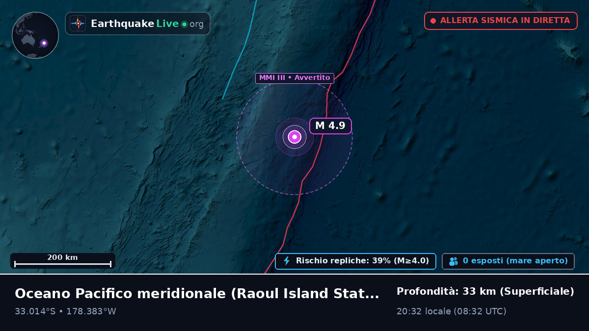 Oceano Pacifico meridionale (Kermadec Islands)