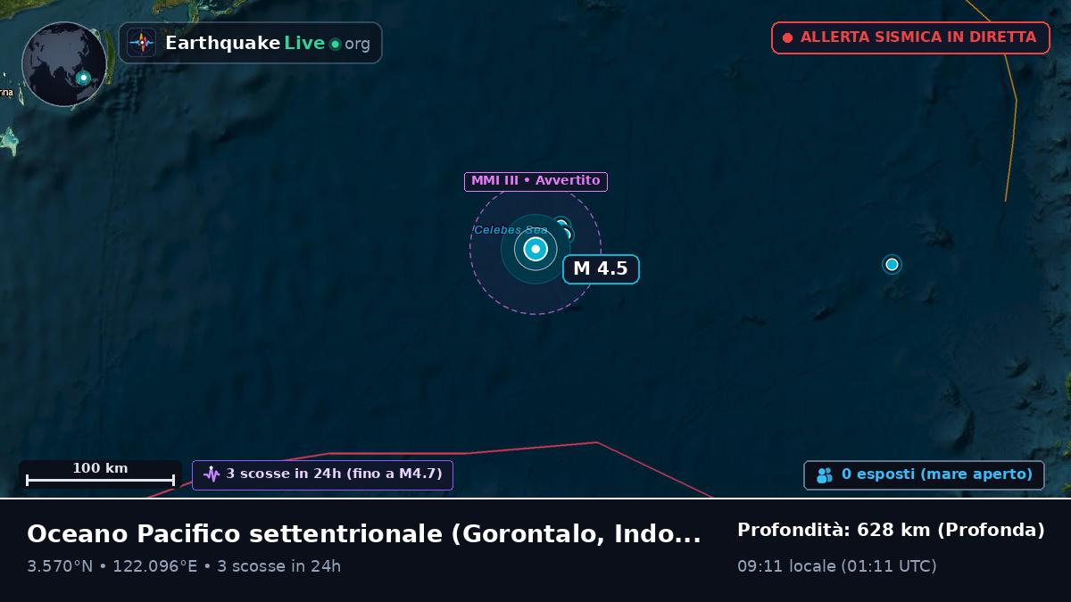 Oceano Pacifico settentrionale (Indonesia)