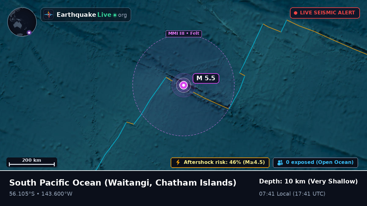 South Pacific Ocean (Chatham Islands)