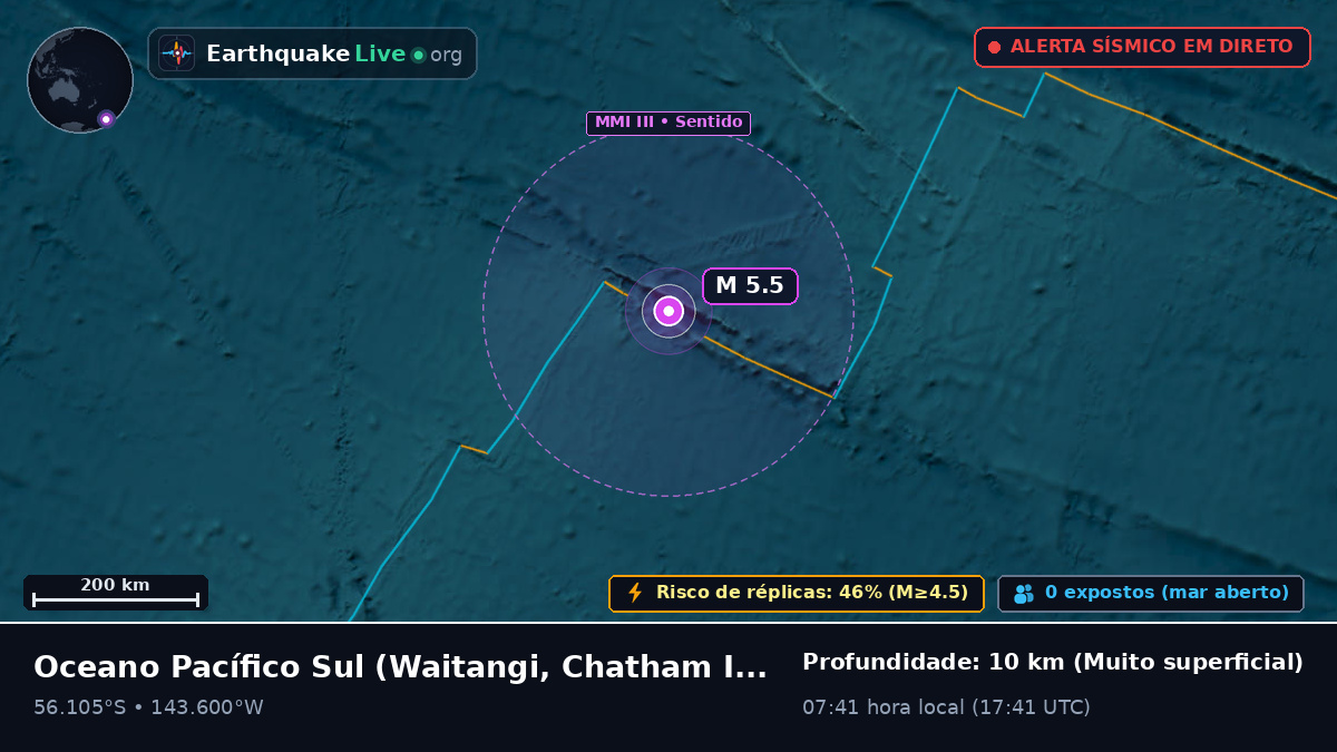 Oceano Pacífico Sul (Chatham Islands)