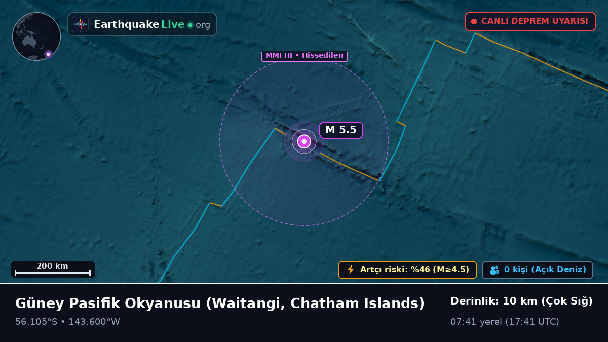 Güney Pasifik Okyanusu (Chatham Islands)