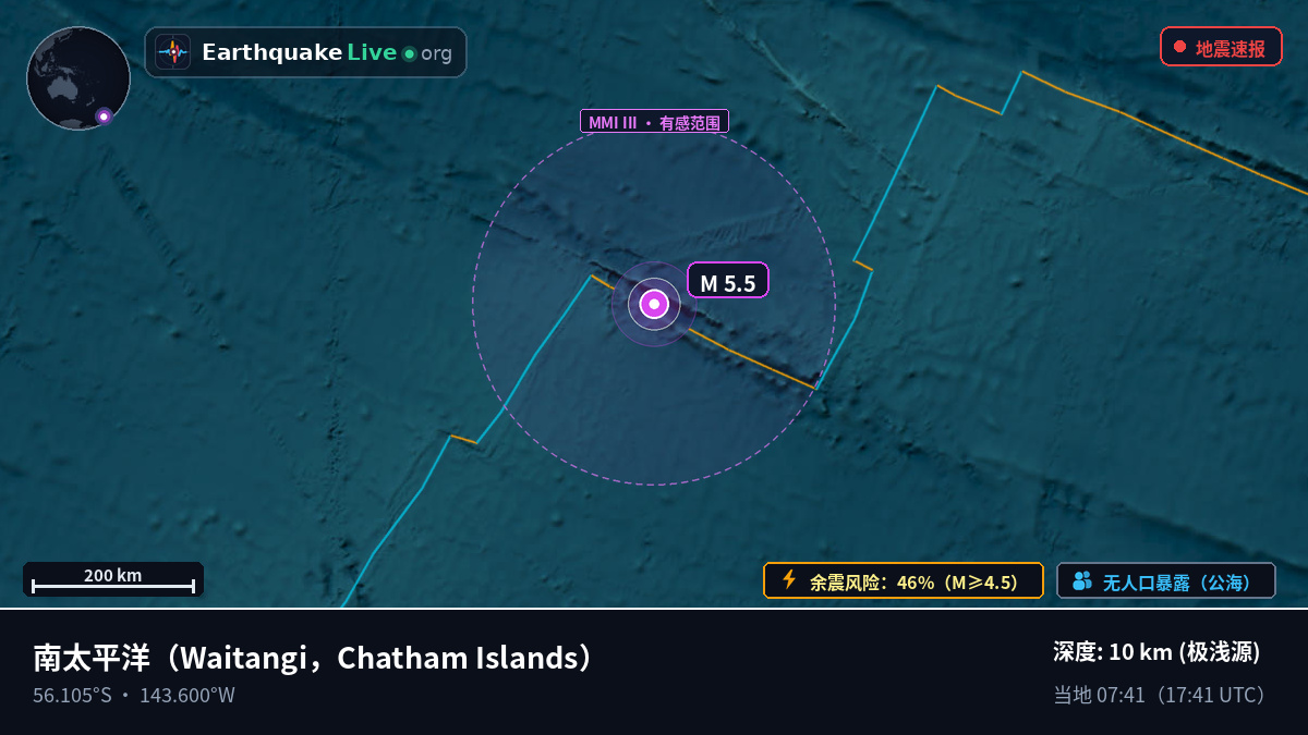 南太平洋 (Chatham Islands)