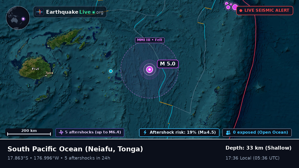South Pacific Ocean (Tonga)