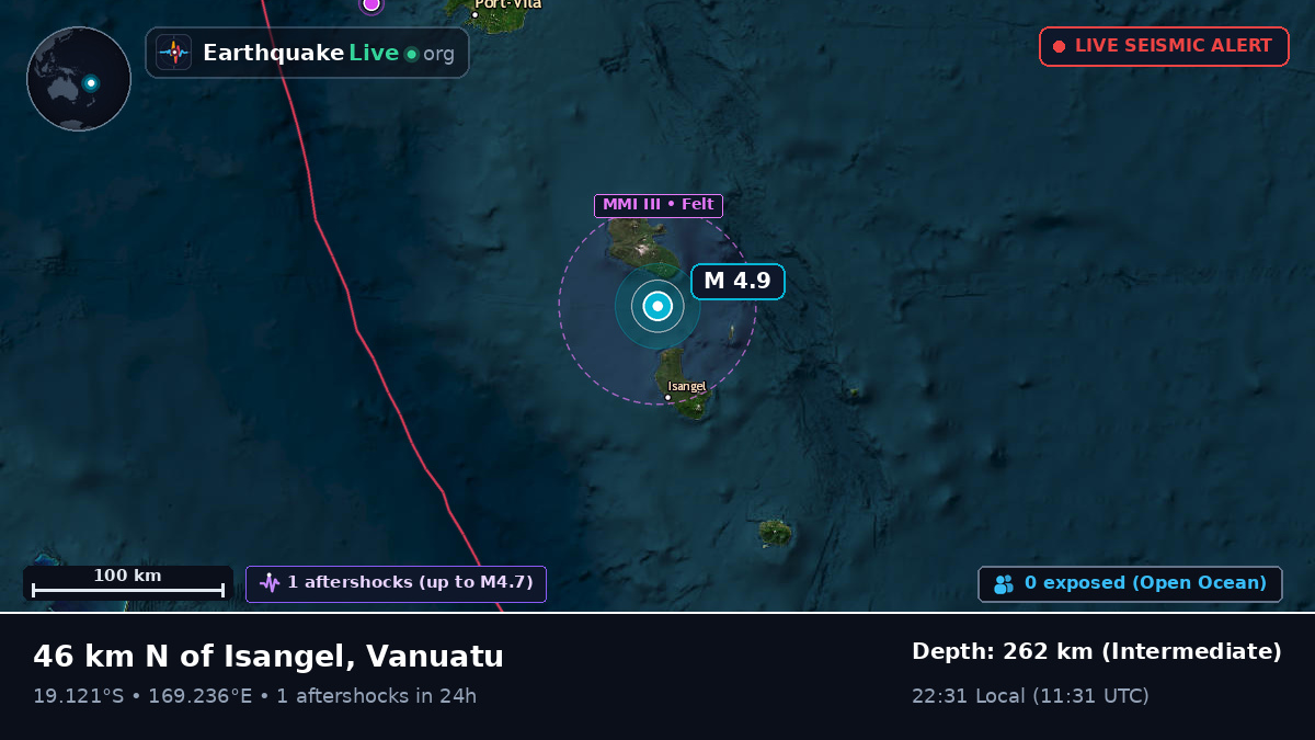Off the coast of Port Vila, Vanuatu