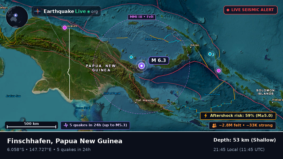 Off the coast of Lae, Papua New Guinea