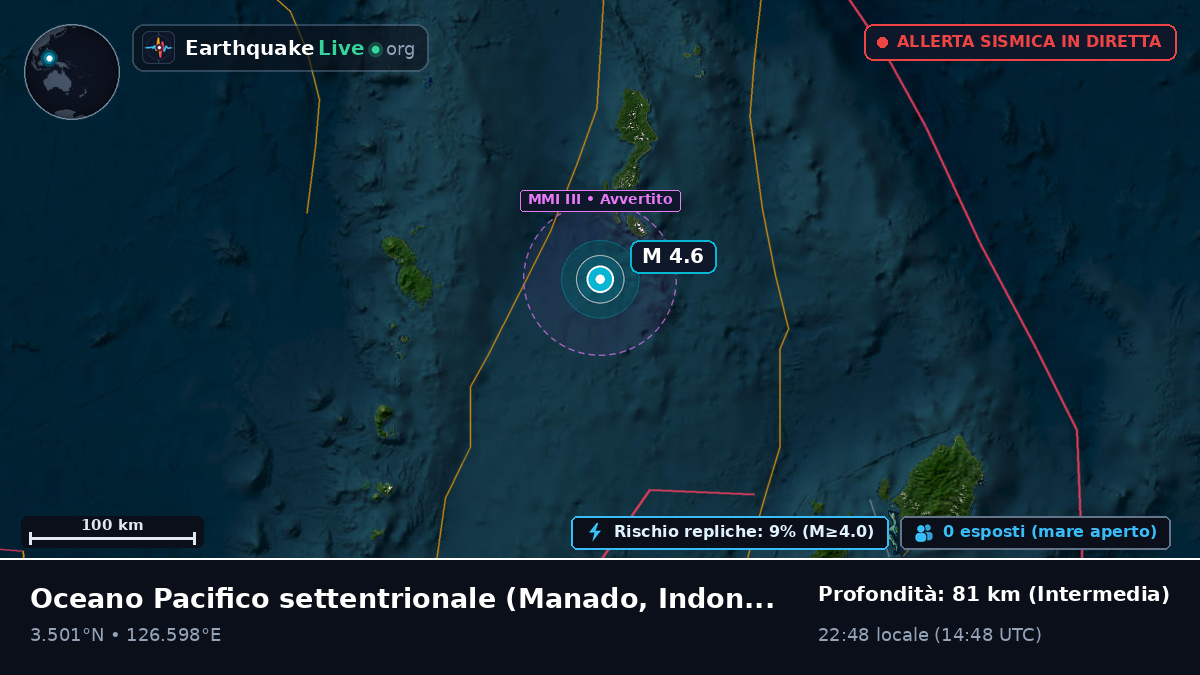 Oceano Pacifico settentrionale (Indonesia)