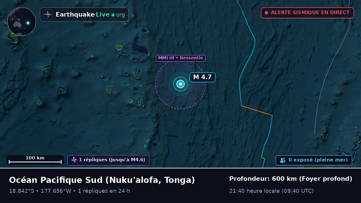 Océan Pacifique Sud (Tonga)