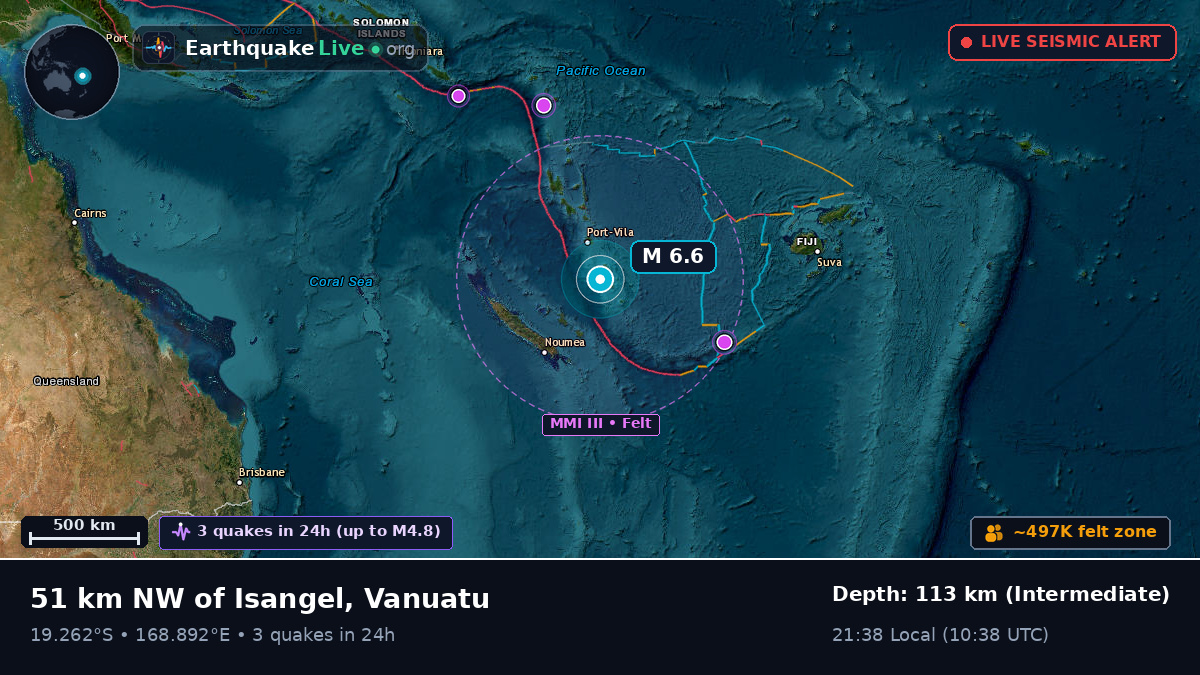 Off the coast of Port Vila, Vanuatu
